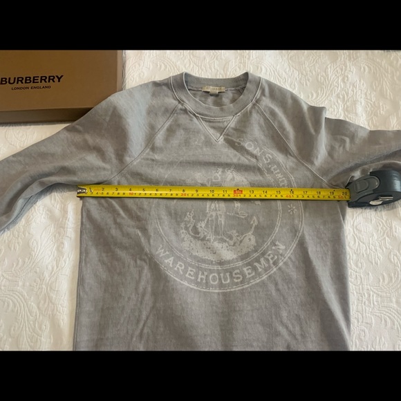 Vintage Mens Burberry sweater Grey Crewneck Small - Picture 4 of 4
